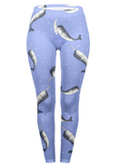 Regular Leggings (8-12 UK Size) - Narwhal - Kukubird-UK