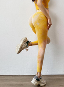 kukubird Fitness Legging - Tie Dye Yellow - XL