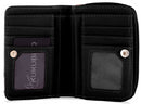 Kukubird Medium Purse 3 owl's floral - Black - Kukubird_UK