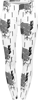Regular Leggings (8-12 UK Size) - Houndstooth - Kukubird_UK