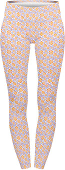Regular Leggings (8-12 UK Size) - Lilac Daisies
