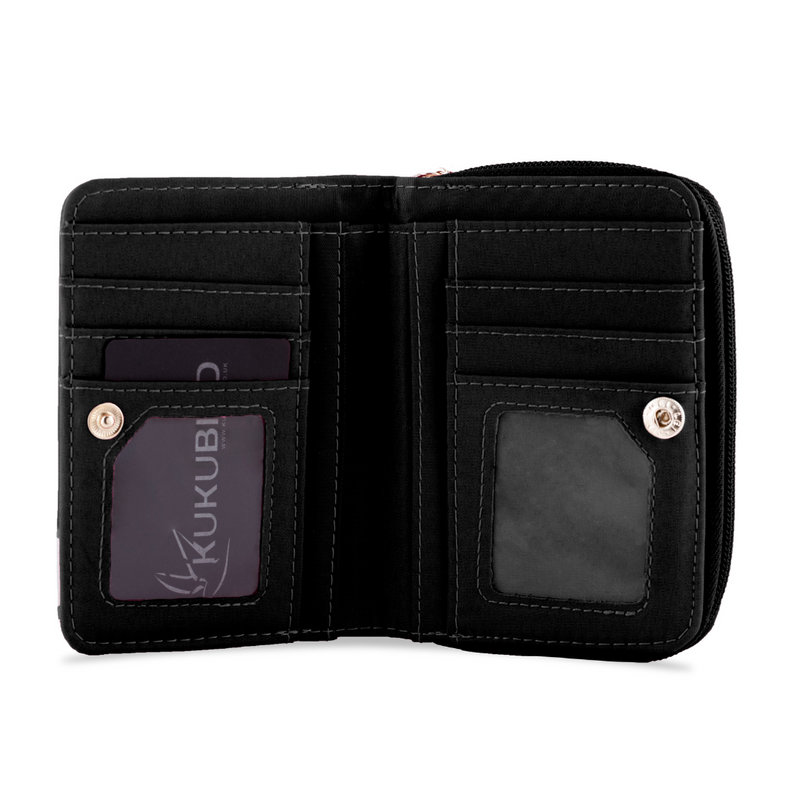 Kukubird Medium Purse Elephant And Mouse Purse - Black - Kukubird-UK