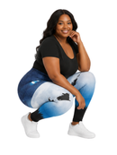 Highwaisted Leggings (10-16 UK Size) - Over The Moon