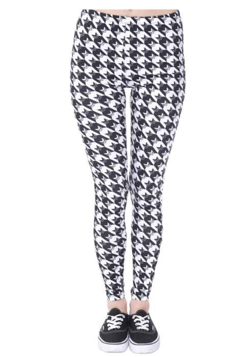 Regular Leggings (8-12 UK Size) - Cheerful Check Owl