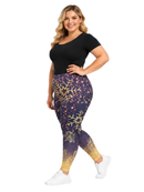 Curve Leggings (14-18 UK Size) - Golden Snowflake