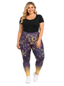 Curve Leggings (14-18 UK Size) - Golden Snowflake