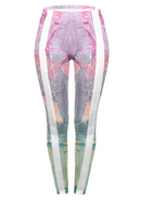Regular Leggings (8-12 UK Size) - Luminous Leaves Active - Kukubird-UK