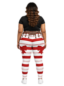 Curve Leggings (14-18 UK Size) - Sweet Candy Cane