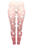 Regular Leggings (8-12 UK Size) - Cute Pink Planets