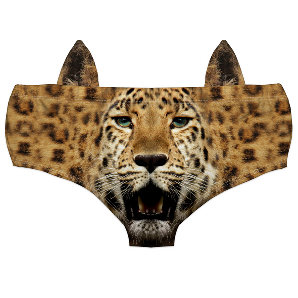 Ear Pantie - Leopard (6-10 UK Size) - Kukubird-UK