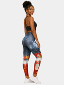 Regular Leggings (8-14 UK Size) - With Love Santa - Kukubird-UK