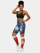 Regular Leggings (8-14 UK Size) - With Love Santa - Kukubird-UK