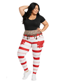 Highwaisted Leggings (10-16 UK Size) - Sweet Candy Cane