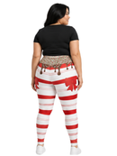 Highwaisted Leggings (10-16 UK Size) - Sweet Candy Cane