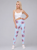Regular Leggings (8-12 UK Size) - Donuts With Pugs Blue - Kukubird-UK