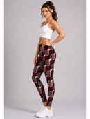 Regular Leggings (8-12 UK Size) - Red Scribble Check - Kukubird-UK