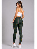 Regular Leggings (8-12 UK Size) - Deep Wood Check - Kukubird-UK