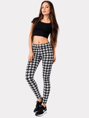 Regular Leggings (8-12 UK Size) - Cheerful Check Owl - Kukubird-UK