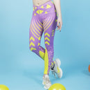 Regular Leggings (8-12 UK Size) - Pink Neon Sport - Kukubird_UK