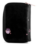Kukubird Medium Purse 2 owl's love - Black - Kukubird_UK