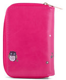 Kukubird Medium Purse 2 owl's love - Fuchsia - Kukubird_UK