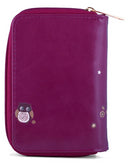 Kukubird Medium Purse 2 owl's love - Purple - Kukubird_UK