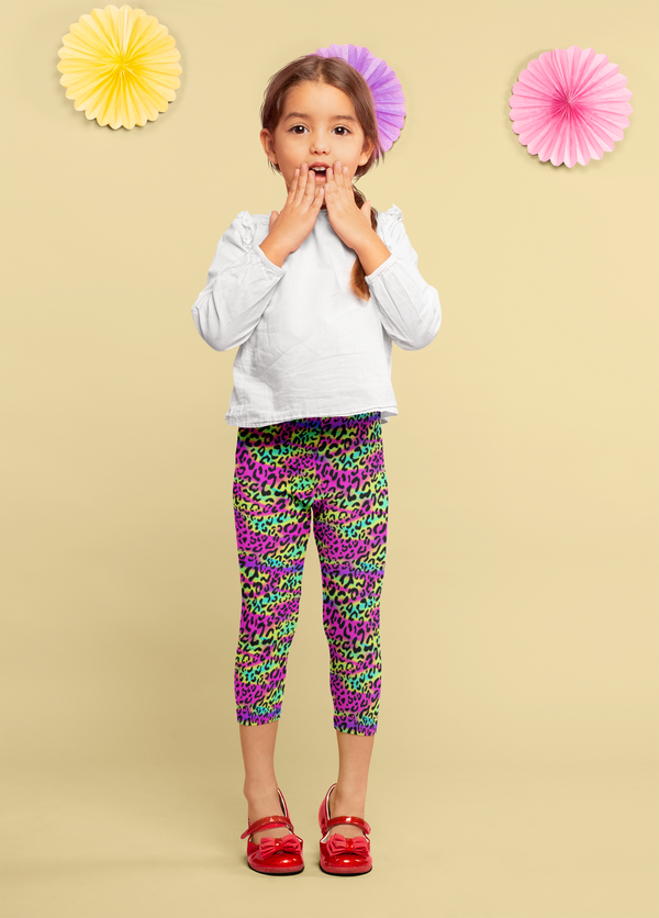 Children's Leggings - Colourful Leopard